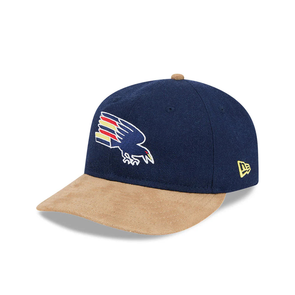 Adelaide Crows Hat - AFL 2025 Retro Contrast Suede 9Fifity Strapback Cap - New Era